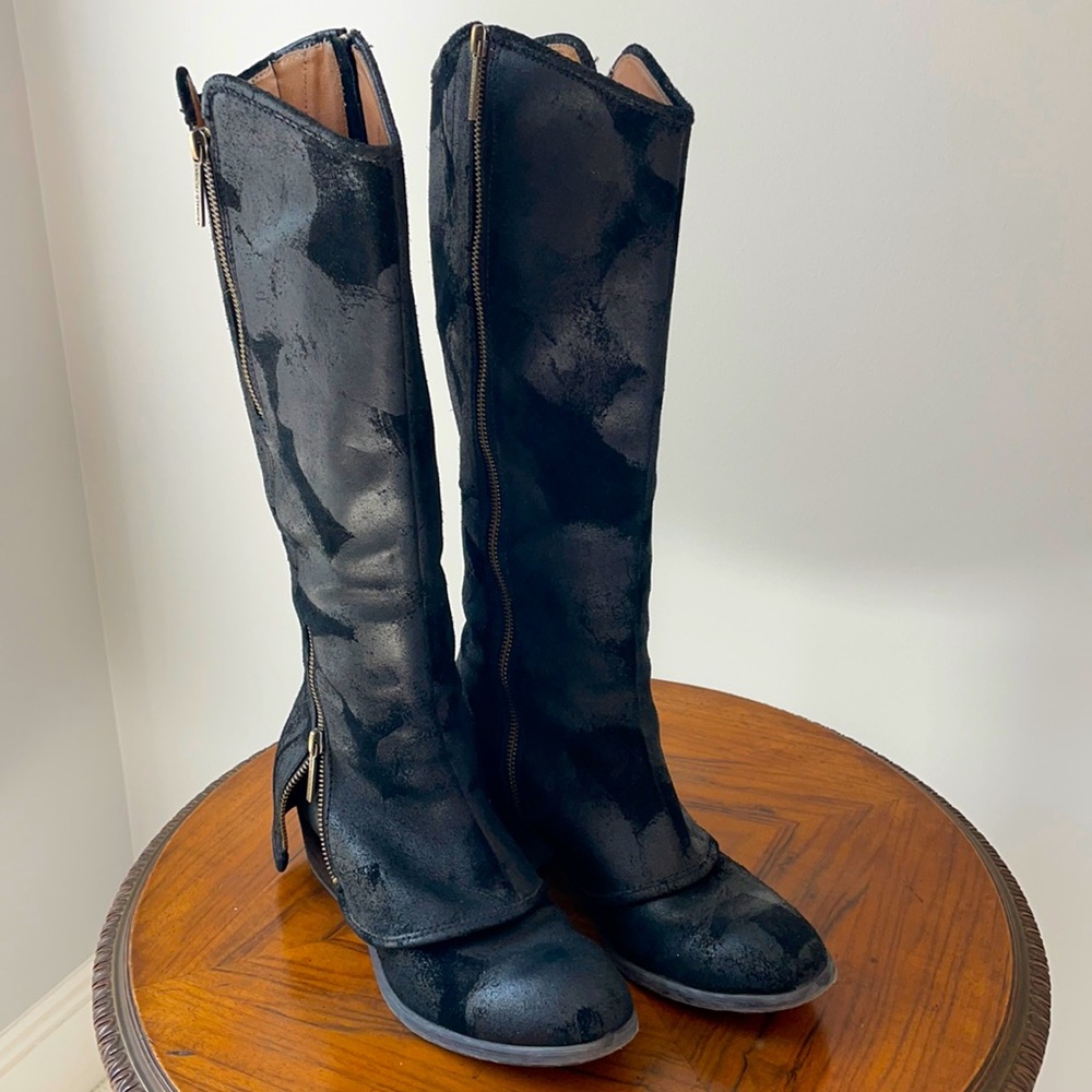 SOLD ON ANOTHER SITE Donald Pliner Riding Boot style textured suede tall boot